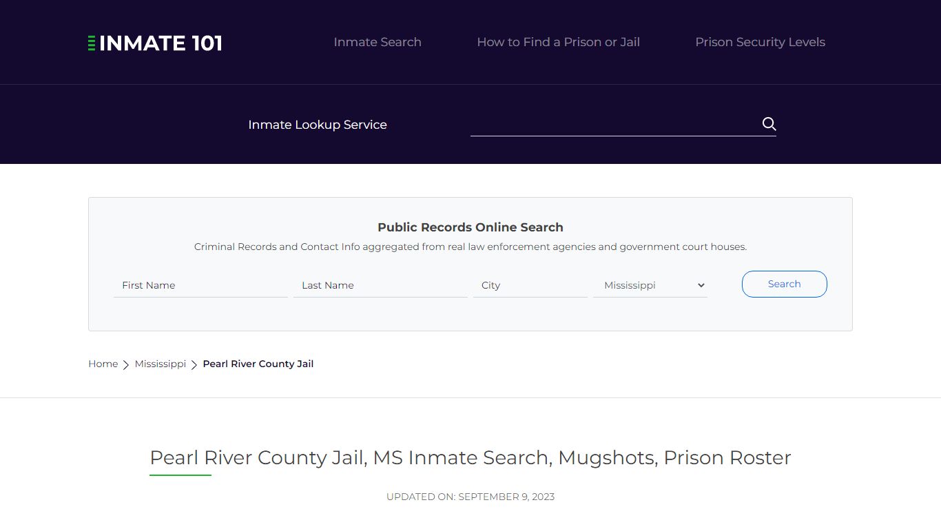 Pearl River County Jail, MS Inmate Search, Mugshots, Prison Roster